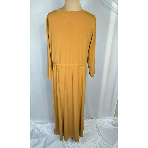 Bob Mackie Large Yellow Gold Wearable Art Dress With Beaded Neckline - Picture 7 of 12